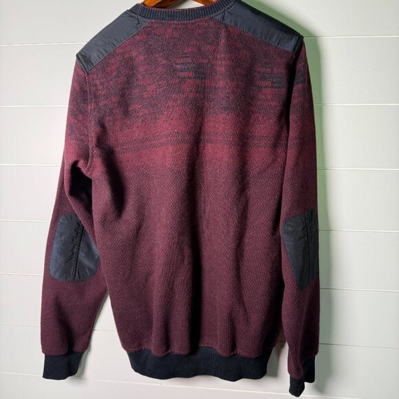 Galvani Sweater Elbow Patches, Burgandy with Black Detail, Size M - Picture 5 of 9